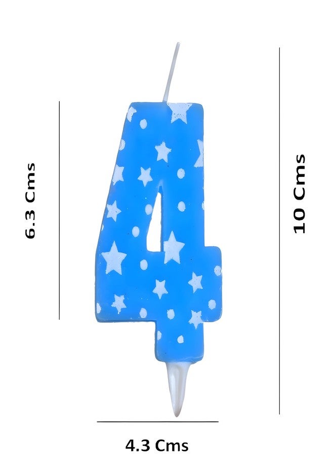 PepUp Wax Happy Birthday "7" Number Party Decorations Pack Supplies Star Candle (Blue) - Image 2